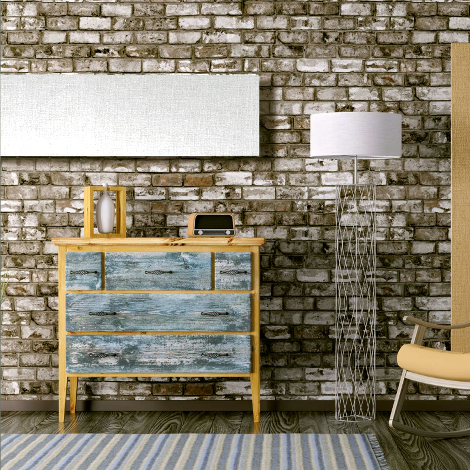 Termoarredo elettrico a piastra modello Tessuto 180x55 cm - Bianco