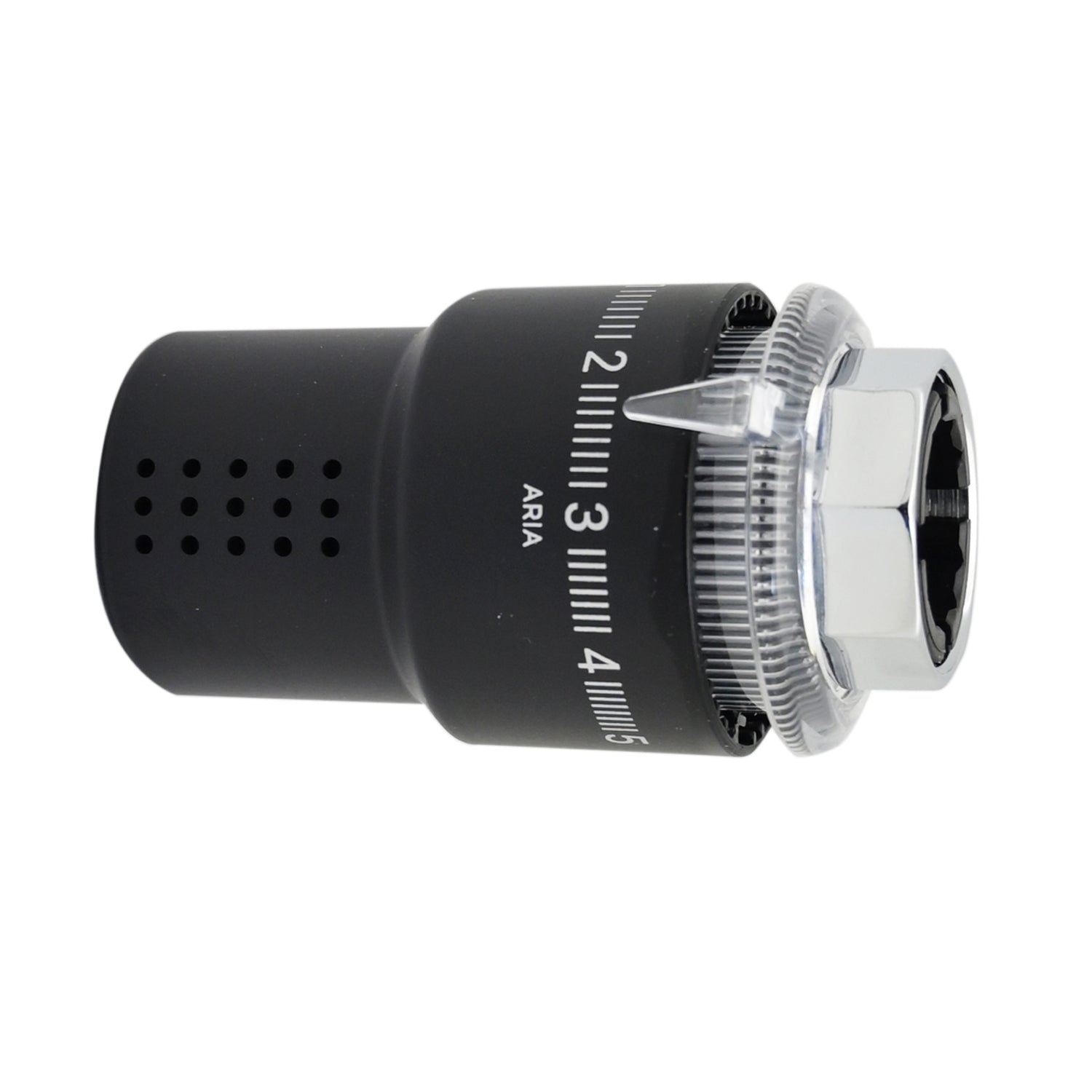 Testina termostatica aria con sensore liquido per valvola Ovus Nero Opaco