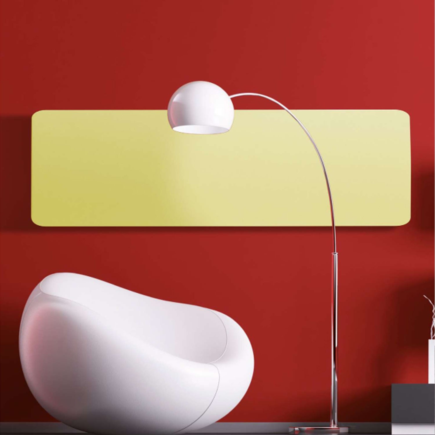 Termoarredo elettrico a piastra modello Curve 110x60 cm - Bianco