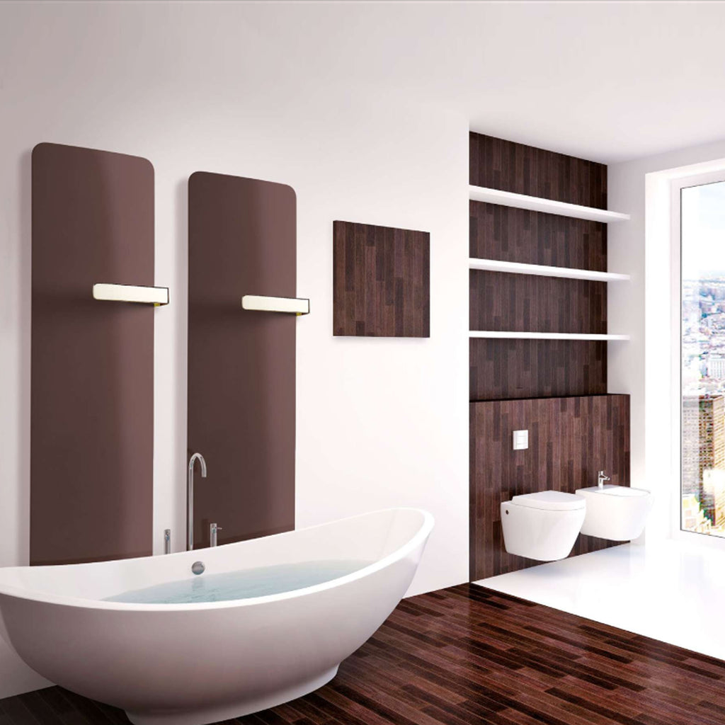 Termoarredo elettrico a piastra modello Curve 160x40 cm - Bianco