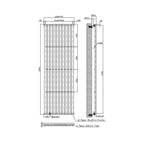 Termoarredo idraulico Singolo modello Piano 1800x600 mm e 1111W - Bianco