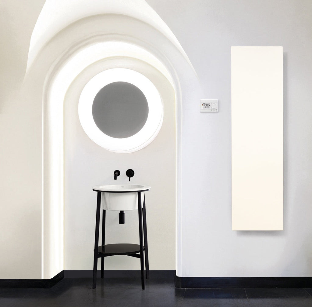 Termoarredo elettrico a piastra verticale modello TermoCrea Bianco 1200x360 mm - Scirocco