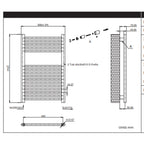 222001 - Termoarredo dritto H 77 x L 50 cm Interasse 45 cm - Nero opaco