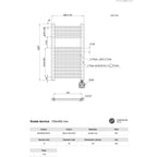 Termoarredo scaldasalviette da bagno elettrico con Termostato Digitale 700x400 con potenza di 300 Watt  Collezione vialis Nuova Generazione BASSO CONSUMO