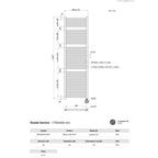 Termoarredo scaldasalviette da bagno elettrico con Termostato Digitale 1730x500 con potenza di 900Watt  Collezione Vialis Nuova Generazione BASSO CONSUMO
