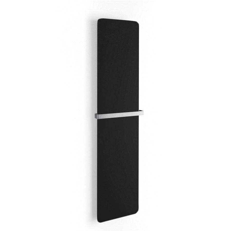Termoarredo elettrico a muro in acciaio al carbonio collezione Caligo di Lineabeta colore nero cm 47x179
