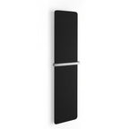 Termoarredo elettrico a muro in acciaio al carbonio collezione Caligo di Lineabeta colore nero cm 47x179
