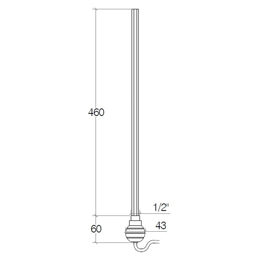Resistenza elettrica on-off per termoarredo elettrico collezione Caligo di Lineabeta 800W-230V