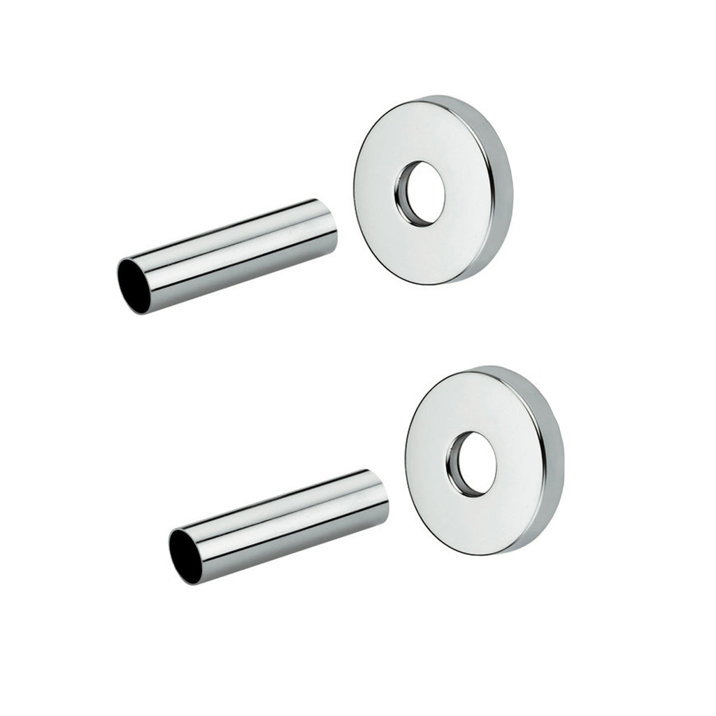 Kit copritubo per radiatori e termoarredo di qualsiasi interasse cromo lucido