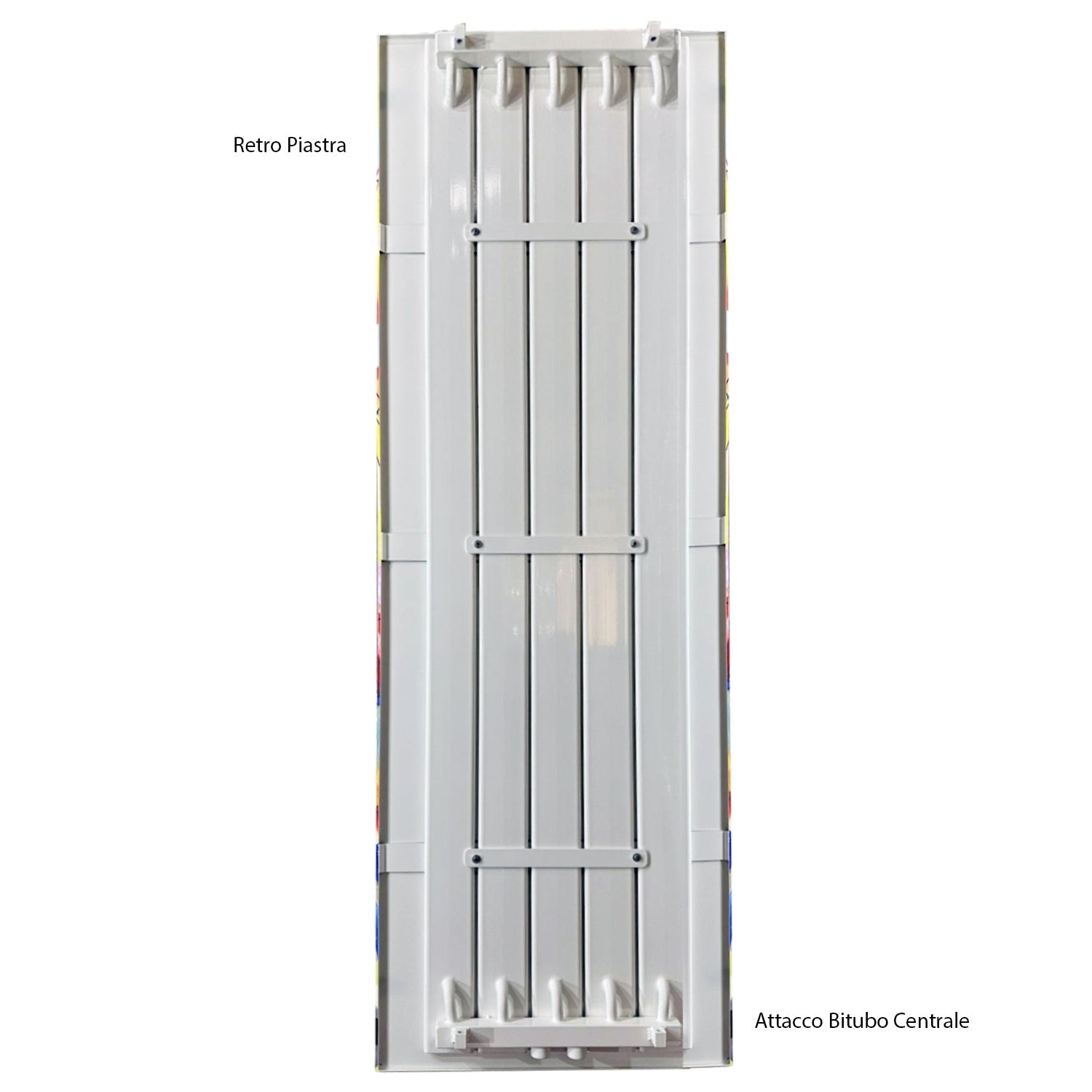  Termoarredo idraulico a piastra verticale modello TermoCrea Bianco 2000x360 mm interasse 50 mm By Scirocco
