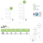 Termoarredo elettrico bianco Lazzarini E-Garda a 25 tubi resistenza 600 watt