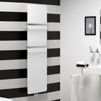 Termoarredo idraulico 960 Watt a muro in acciaio al carbonio collezione Caligo di Lineabeta colore bianco cm 57x179