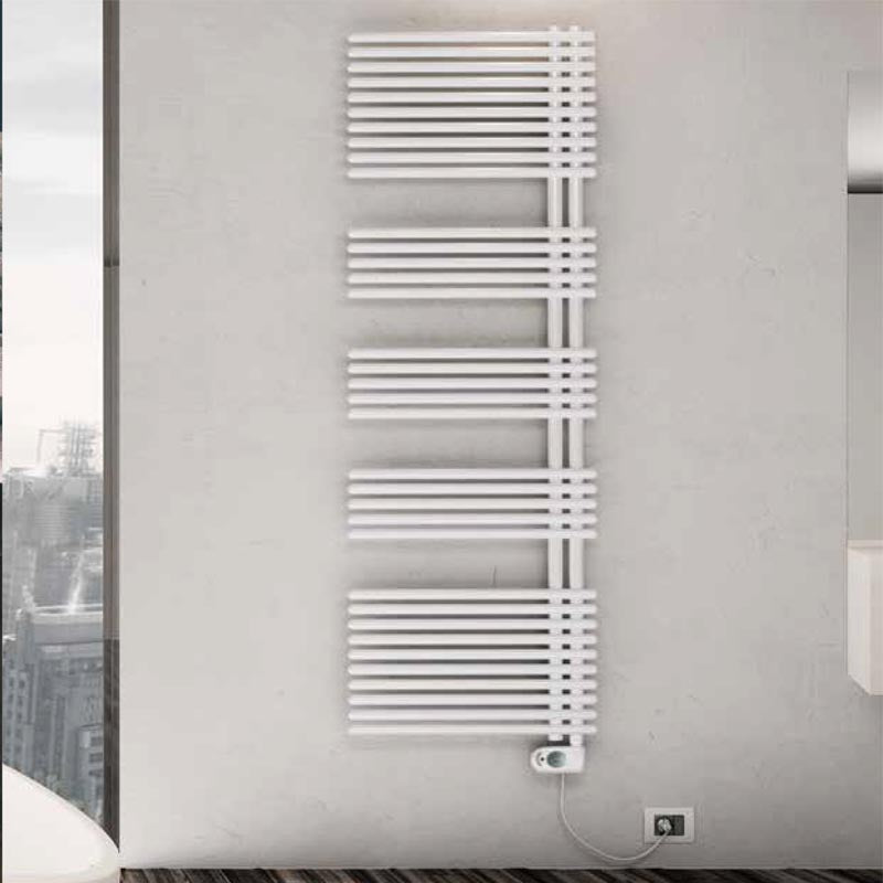 Termoarredo elettrico bianco Lazzarini E-Garda a 35 tubi resistenza 1000 watt