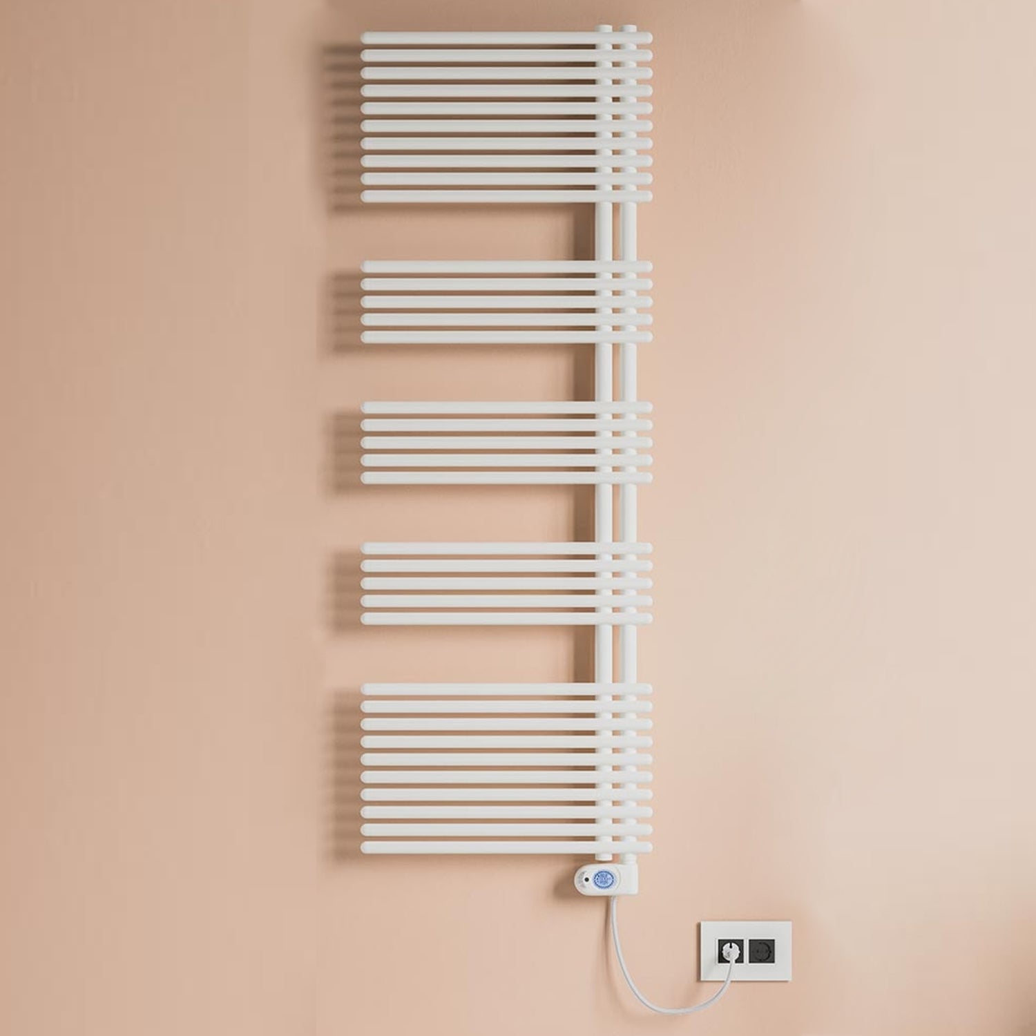 Termoarredo elettrico bianco Lazzarini E-Garda a 35 tubi resistenza 1000 watt