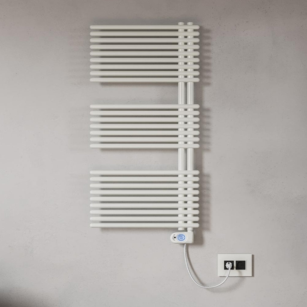 Termoarredo elettrico bianco Lazzarini E-Garda a 25 tubi resistenza 600 watt