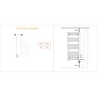 Termoarredo elettrico bianco 800x500 Lazzarini E-Bolzano 300 watt con termostato