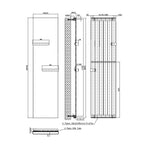 Termoarredo a pannello idraulico modello Abbraccio 1820x452 mm - Bianco Sabbiato