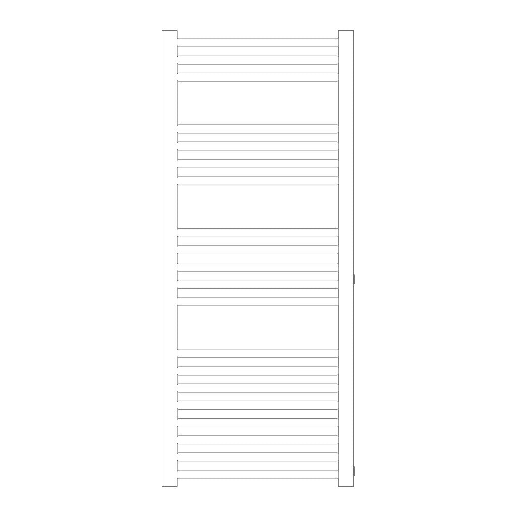 Termoarredo idraulico modello Bolzano Reno 1188x500 dritto con attacchi laterali 40/500 - Bianco