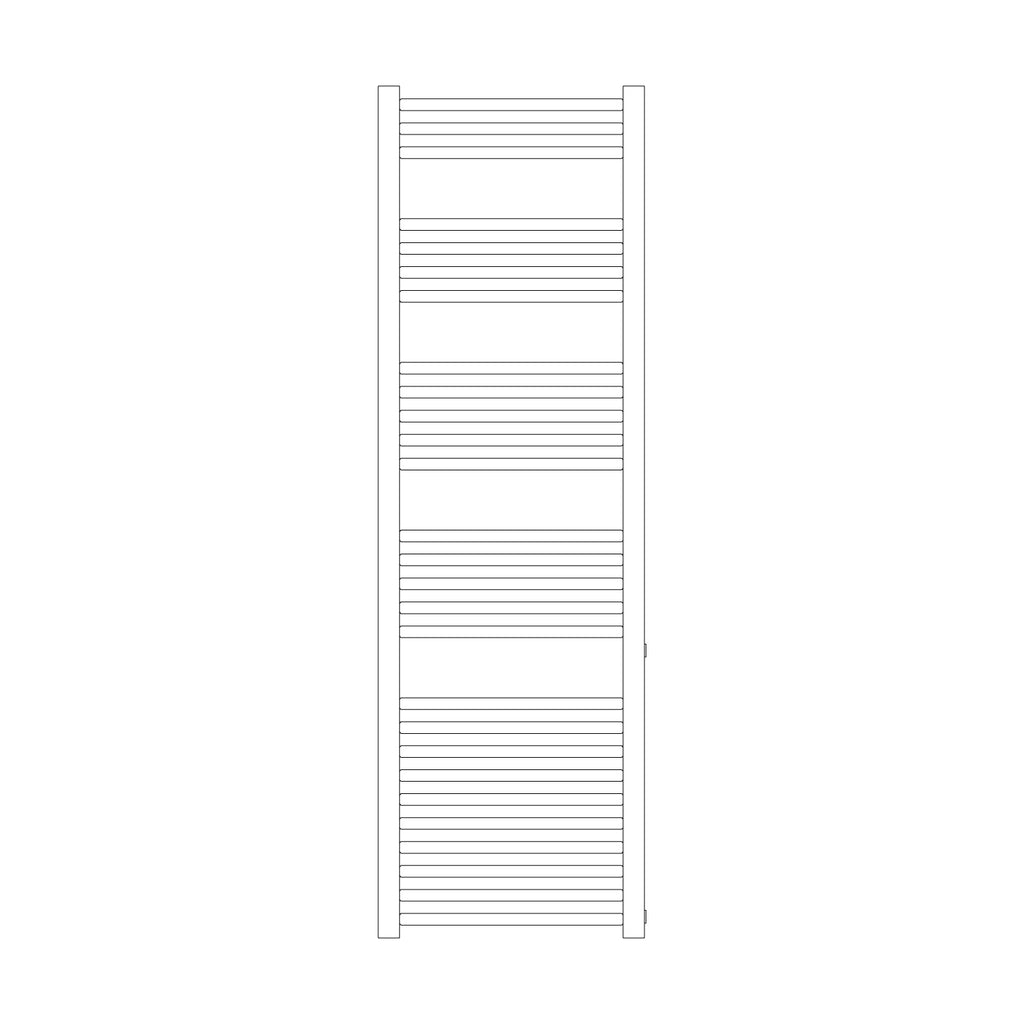 Termoarredo idraulico modello Bolzano Reno 1600x500 dritto con attacchi laterali 40/500 - Bianco