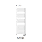 Termoarredo elettrico Lazzarini Cortina EVO cromato 1375x480 con termostato