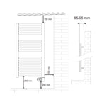 Termoarredo elettrico Lazzarini Cortina EVO cromato 1375x480 con termostato