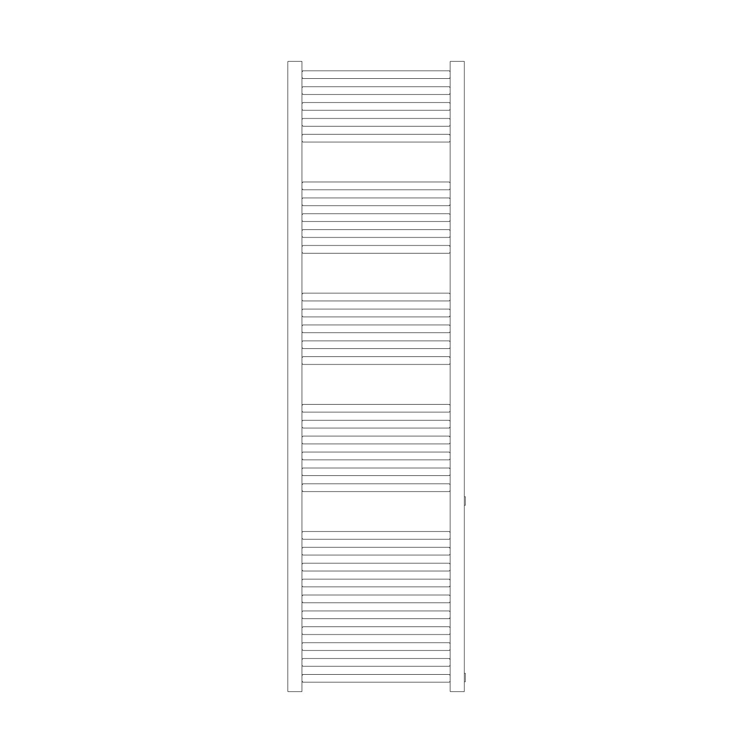 Termoarredo idraulico modello Bolzano Reno 1785x600 dritto con attacchi laterali 40/900 - Bianco
